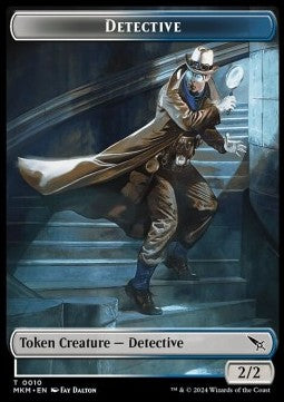 Detective Token (White and Blue 2/2) - Murders at Karlov Manor: Tokens (Token) [TMKM-T10]