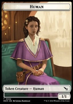 Human Token (W 1/1) // Detective Token (WU 2/2) - Murders at Karlov Manor: Tokens (Token) [TMKM-T 2/10]