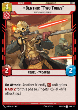 Benthic "Two Tubes", Partisan Lieutenant - Spark of Rebellion (Uncommon) [SOR-156]