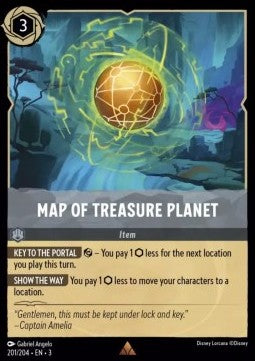 Map of Treasure Planet⁣ - Into the Inklands⁣ (Rare)⁣ [201]