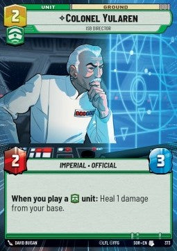 Colonel Yularen, ISB Director - Spark of Rebellion: Extras (Uncommon) [XSOR-373]