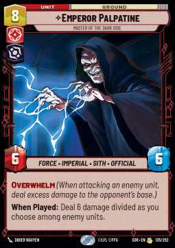 Emperor Palpatine, Master of the Dark Side (V.1)⁣ - Spark of Rebellion⁣ (Rare)⁣ [135]