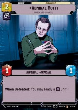 Admiral Motti, Brazen and Scornful - Spark of Rebellion: Organized Play (Common) [OSOR-WP07]