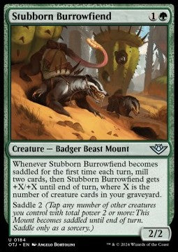 Stubborn Burrowfiend - Outlaws of Thunder Junction (Uncommon) [OTJ-184]