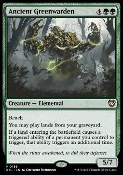 Ancient Greenwarden - Commander: Outlaws of Thunder Junction (Mythic) [OTC-186]