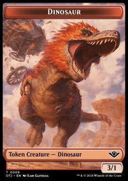 Dinosaur Token (Red 3/1) - Outlaws of Thunder Junction: Tokens (Token) [TOTJ-T09]