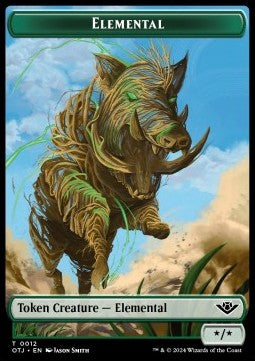 Elemental Token (Green */*) - Outlaws of Thunder Junction: Tokens (Token) [TOTJ-T12]