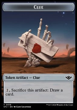 Clue Token - Outlaws of Thunder Junction: Tokens (Token) [TOTJ-T16]