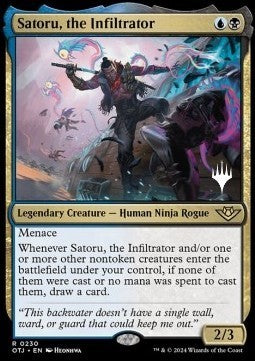 Satoru, the Infiltrator (V.2) - Outlaws of Thunder Junction: Promos (Rare) [POTJ-230]
