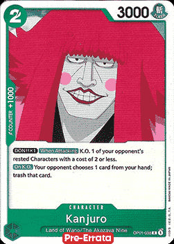 Kanjuro (OP01-038) - Romance Dawn (Pre-Errata) (Common) [OP01E-038]