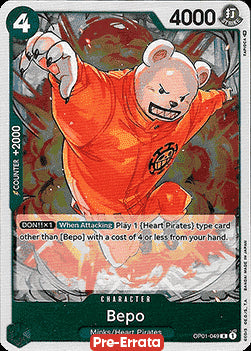 Bepo (OP01-049) - Romance Dawn (Pre-Errata) (Rare) [OP01E-049]