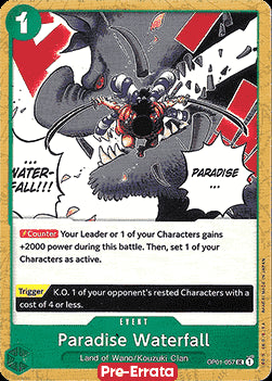 Paradise Waterfall (OP01-057) - Romance Dawn (Pre-Errata) (Uncommon) [OP01E-057]