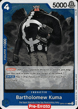Bartholomew Kuma (OP01-074) - Romance Dawn (Pre-Errata) (Rare) [OP01E-074]