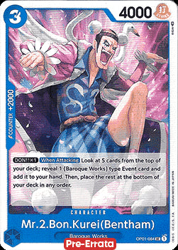 Mr.2.Bon.Kurei(Bentham) (OP01-084) - Romance Dawn (Pre-Errata) (Uncommon) [OP01E-084]