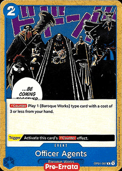 Officer Agents (OP01-087) - Romance Dawn (Pre-Errata) (Common) [OP01E-087]