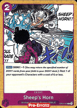 Sheep's Horn (OP01-117) - Romance Dawn (Pre-Errata) (Common) [OP01E-117]