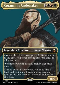 Coram, the Undertaker (V.1)⁣ - Commander: Modern Horizons 3: Extras⁣ (Mythic)⁣ [11]