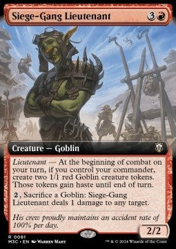 Siege-Gang Lieutenant (V.1) - Commander: Modern Horizons 3: Extras (Rare) [XM3C-61]