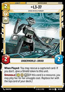 L3-37, Droid Revolutionary⁣ - Shadows of the Galaxy⁣ (Uncommon)⁣ [197]