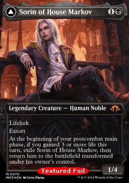Sorin of House Markov // Sorin, Ravenous Neonate (V.2)⁣ - Modern Horizons 3: Extras⁣ (Mythic)⁣ [470]