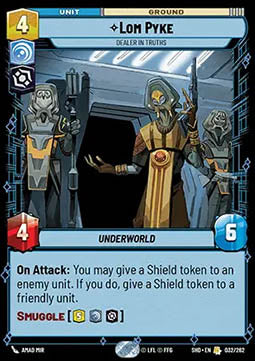 Lom Pyke, Dealer in Truths⁣ - Shadows of the Galaxy⁣ (Rare)⁣ [032]