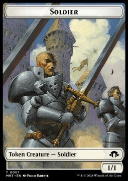 Soldier Token (W 1/1) // Phyrexian Germ Token (B 0/0) - Modern Horizons 3: Tokens (Token) [TMH3-T 7/16]