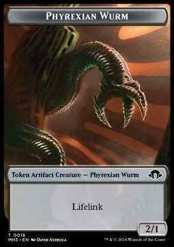 Phyrexian Wurm Token (B 2/1 Lifelink) // Servo Token (A 1/1)⁣ - Modern Horizons 3: Tokens⁣ (Token)⁣ [T 18/33]