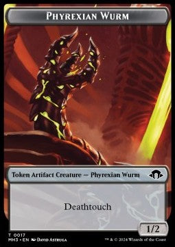 Phyrexian Wurm Token (B 1/2 Deathtouch) // Servo Token (A 1/1)⁣ - Modern Horizons 3: Tokens⁣ (Token)⁣ [T 17/33]