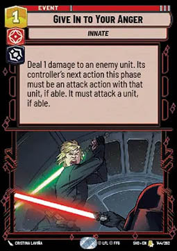 Give In to Your Anger - Shadows of the Galaxy (Rare) [SHD-144]