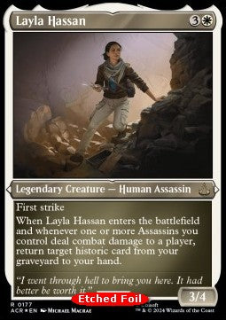 Layla Hassan (V.2)⁣ - Universes Beyond: Assassin's Creed: Extras⁣ (Rare)⁣ [177]