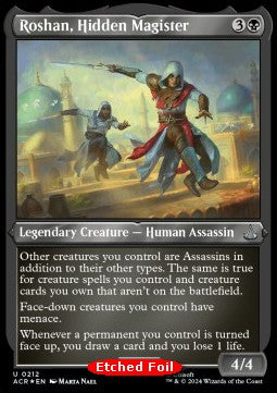 Roshan, Hidden Magister (V.2)⁣ - Universes Beyond: Assassin's Creed: Extras⁣ (Uncommon)⁣ [212]