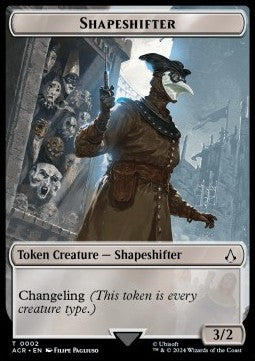 Shapeshifter Token (C 3/2) // Assassin Token (C 1/1)⁣ - Universes Beyond: Assassin's Creed: Tokens⁣ (Token)⁣ [T 2/4]