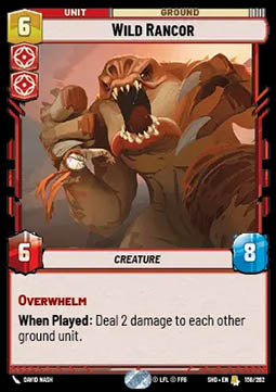 Wild Rancor⁣ - Shadows of the Galaxy⁣ (Rare)⁣ [158]