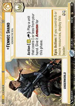 Fennec Shand, Honoring the Deal (V.1) - Shadows of the Galaxy: Extras (Common) [XSHD-295]