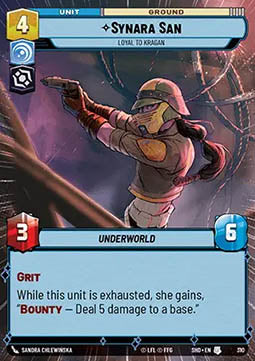 Synara San, Loyal to Kragan⁣ - Shadows of the Galaxy: Extras⁣ (Uncommon)⁣ [310]