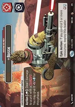 Bossk, Hunting His Prey (V.2) - Shadows of the Galaxy: Extras (Common) [XSHD-272]