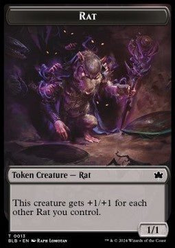 Rat Token (Black 1/1) - Bloomburrow: Tokens (Token) [TBLB-T13]