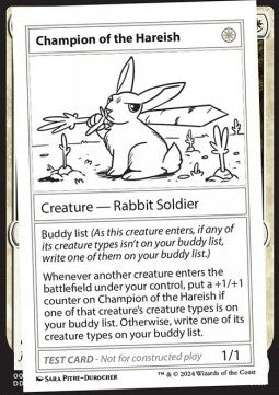Champion of the Hareish⁣ - Mystery Booster 2: Playtest Cards⁣ (Special)