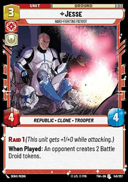 Jesse, Hard-Fighting Patriot - Twilight of the Republic (Uncommon) [TWI-145]