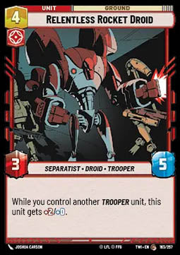 Relentless Rocket Droid - Twilight of the Republic (Common) [TWI-163]