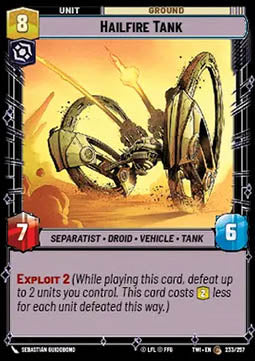 Hailfire Tank - Twilight of the Republic (Common) [TWI-233]