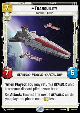 Tranquility, Inspiring Flagship - Twilight of the Republic (Rare) [TWI-246]