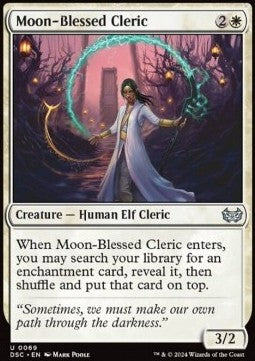 Moon-Blessed Cleric⁣ - Commander: Duskmourn: House of Horror⁣ (Uncommon)⁣ [69]