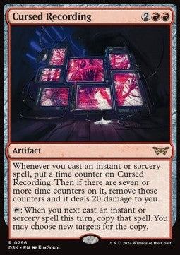 Cursed Recording (V.1) - Duskmourn: House of Horror: Extras (Rare) [XDSK-296]