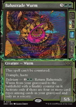 Balustrade Wurm⁣ - Duskmourn: House of Horror: Extras⁣ (Rare)⁣ [319]