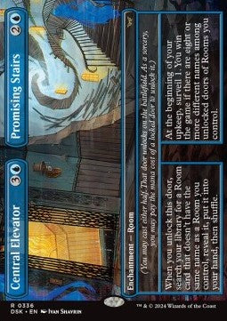 Central Elevator // Promising Stairs⁣ - Duskmourn: House of Horror: Extras⁣ (Rare)⁣ [336]