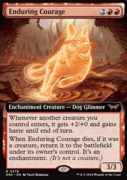 Enduring Courage (V.1) - Duskmourn: House of Horror: Extras (Rare) [XDSK-378]