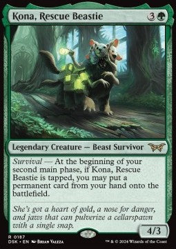 Kona, Rescue Beastie⁣ - Duskmourn: House of Horror⁣ (Rare)⁣ [187]