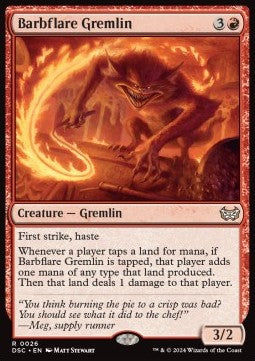 Barbflare Gremlin⁣ - Commander: Duskmourn: House of Horror⁣ (Rare)⁣ [26]