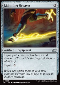 Lightning Greaves⁣ - Commander: Duskmourn: House of Horror⁣ (Uncommon)⁣ [93]